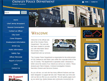 Tablet Screenshot of crowleypolice.com